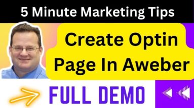 How To Create Optin Page In Aweber - Easy Optin Page In Aweber